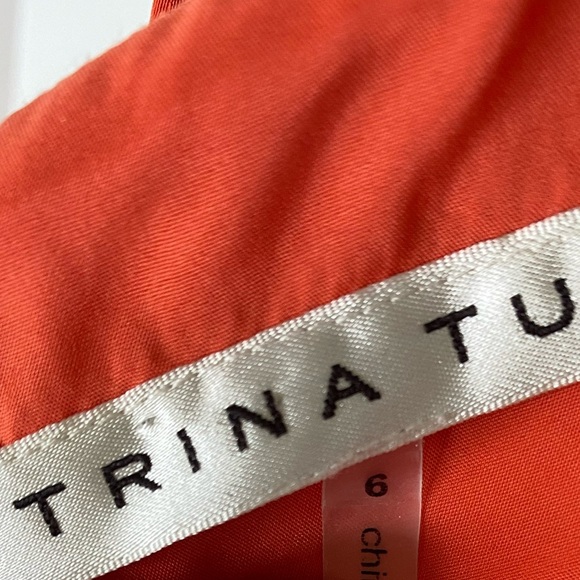 Trina Turk Vibrant Orange Ruffle Mini Dress - Picture 6 of 11
